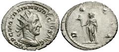 Roman Imperial Coins Trajan Decius. A.D. 249-251. AR antoninianus (23 mm, 3.58 g, 6 h). Rome, A.D. 250. IMP C M Q TRAIANVS DECIVS AVG, radiate, draped and cuirassed bust of Trajan Decius right / D-ACI