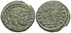 Roman Imperial Coins Constantine I. A.D. 307/10-337. Æ 1/2 follis (17 mm, 2.15 g, 6 h). Rome, A.D. 312/3. FL VAL CONSTANTINVS AVG, laureate and cuirassed bust of Constantine I right / PACI P-ERPET, Pa