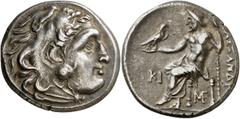 Monedas griegas / Greek coins Imperio Macedonio. Alejandro III, Magno (336-323 a.C.). Lampsacos. Dracma. (S. 6730 var) (MJP. 1406). 4,17 g. MBC+.