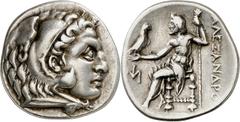 Monedas griegas / Greek coins Imperio Macedonio. Alejandro III, Magno (336-323 a.C.). Mileto. Dracma. (S. 6730 var) (MJP. 2151d). 4,15 g. MBC+.