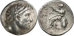 Monedas griegas / Greek coins Reino de Pérgamo. Attalos I, Soter (241-197 a.C.). Tetradracma. (S. 7221). Hoja en reverso. 16,52 g. MBC.