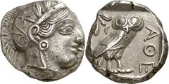 Monedas griegas / Greek coins (454-404 a.C.). Ática. Atenas. Tetradracma. (S. 2526) (CNG. IV, 1597). 17,09 g. EBC-.