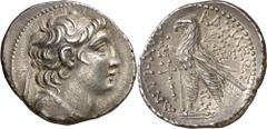 Monedas griegas / Greek coins Imperio Seléucida. (137-136 a.C.). Antíoco VII, Euergetes (138-129 a.C.). Tiro. Tetradracma. (S. 7094 var) (CNG. IX, 1074). 14 g. EBC-.