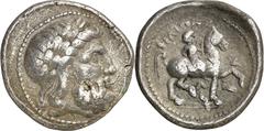 Monedas griegas / Greek coins Imperio Macedonio. Casandro (317-297 a.C.). Anfípolis. Tetradracma. (S. 6684 var, de Filipo II) (CNG. III, 988). 14 g. MBC-.