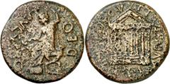 Monedas antiguas / Celtiberian coins Tiberio. Tarraco (Tarragona). Dupondio. (FAB. 2364) (ACIP. 3267). Leyenda visible en parte. 15,76 g. MBC-/BC+.