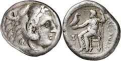 Monedas griegas / Greek coins Imperio Macedonio. Alejandro III, Magno (336-323 a.C.). Macedonia. Tetradracma. (S. 6713 var) (MJP. 12). 16,93 g. MBC-.