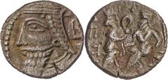 Monedas griegas / Greek coins Imperio Parto. Vologases VI (208-222 d.C.). Tetradracma. (S.GIC. 5874). 13 g. MBC+.