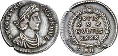 Monedas romanas / Roman coins (357-361 A.D.). Constantius II. Sirmium. Siliqua. (Spink 17954) (S. 342-3u) (RIC. 68). 2,12 g. MBC+.