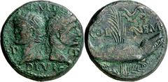 Monedas romanas / Roman coins (después 10 a.C.). Agripa y Augusto. Galia. Nemausus. Dupondio. (Spink 1731) (Co. 8) (RIC. 160). 13,18 g. MBC-.