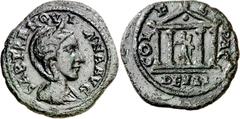 Monedas romanas / Roman coins (241-243 d.C.). Tranquillina. Tracia. Deultum. AE 25. (S.GIC. 3810 var) (RPC. VII. 2, 1075). 6,81 g. MBC+.