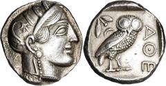 Monedas griegas / Greek coins (454-404 a.C.). Ática. Atenas. Tetradracma. (S. 2526) (CNG. IV, 1597). 15,78 g. EBC.