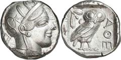 Monedas griegas / Greek coins (454-404 a.C.). Ática. Atenas. Tetradracma. (S. 2526) (CNG. IV, 1597). 17,17 g. EBC+.