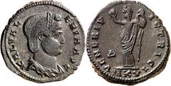 Monedas romanas / Roman coins (308-309 A.D.). Galeria Valeria. Cyzicus. Follis. (Spink 14597) (Co. 2) (RIC. 46). Obv.: GAL. VALERIA AVG. Her bust diademed and draped. Rev.: VENERI VICTRICI. Venus stan
