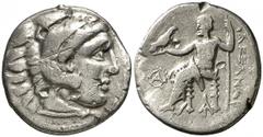 Imperio Macedonio. Alejandro III, Magno (336-323 a.C.). Magnesia ad Maeandrum. Dracma. (S. 6730 var) (MJP. 1978). Rayas y golpes. 3,79 g. MBC-.