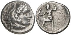 Monedas griegas / Greek coins Imperio Macedonio. Alejandro III, Magno (336-323 a.C.). Sardis. Dracma. (S. 6730 var) (MJP. 2637b). 4 g. MBC/MBC-.