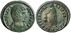Monedas romanas / Roman coins (328-329 d.C.). Helena. Siscia. AE 19. (Spink 16610) (Co. 12) (RIC. 218). 3,33 g. Bella. EBC.