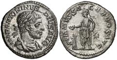Monedas romanas / Roman coins (221-222 d.C.). Eliogábalo. Denario. (Spink 7549 var) (S. 276f) (RIC. 146 var). 2,83 g. EBC-.