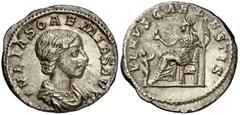 Monedas romanas / Roman coins (220 d.C.). Julia Soaemias. Denario. (Spink 7720) (S. 14) (RIC. 243). 2,24 g. MBC+.