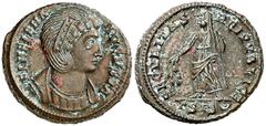 Monedas romanas / Roman coins (328-329 d.C.). Helena. Siscia. AE 19. (Spink 16610) (Co. 12) (RIC. 218). 3,13 g. Bella. EBC.