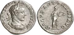 Monedas romanas / Roman coins (218-219 d.C.). Eliogábalo. Denario. (Spink 7543) (S. 256) (RIC. 140). 3,34 g. MBC+.