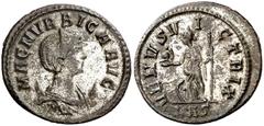 Monedas romanas / Roman coins (284-285 d.C). Magnia Urbica. Antoniniano. (Spink 12424) (Co. 17) (RIC. 343). Conserva parte del plateado original. Muy escasa. 2,63 g. EBC-.
