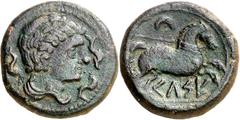Monedas antiguas de Hispania / Celtiberian coins Celse (Velilla de Ebro). Semis. (FAB. 782) (ACIP. 1484). 7,66 g. MBC+.