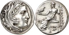 Monedas griegas / Greek coins Imperio Macedonio. Alejandro IV (323-310/309 a.C.). Sardis. Dracma. (S. 6731 var, de Alejandro III) (CNG. III, 944i). Acuñada bajo los sátrapas Menandro o Klitos Leuco. B