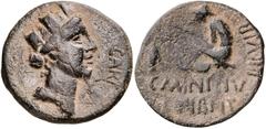 Monedas antiguas de Hispania / Celtiberian coins Carteia (San Roque). Semis. (FAB. 666 var) (ACIP. 2596). 4,18 g. MBC/MBC-.