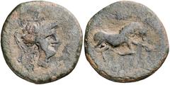Monedas antiguas de Hispania / Celtiberian coins Unticescen (Sant Martí d'Empúries). Semis. (FAB. 1226) (ACIP. 1012). 9,43 g. BC+.