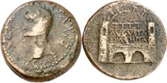 Monedas antiguas de Hispania / Celtiberian coins Tiberio. Emérita (Mérida). Dupondio. (FAB. 1032) (ACIP. 3395a). 29,52 g. BC+/MBC.