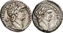 Monedas romanas / Roman coins (64 d.C.). Nerón y Claudio. Siria. Ceca incierta. Tetradracma. (Spink 2053) (S. 2) (RIC. falta) (RPC. I, 4123). 14,35 g. MBC+.