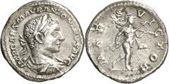 Monedas romanas / Roman coins (218-219 d.C.). Eliogábalo. Denario. (Spink 7526 var) (S. 113a) (RIC. 123). 2,89 g. MBC.