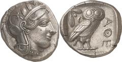 Monedas griegas / Greek coins (454-404 a.C.). Ática. Atenas. Tetradracma. (S. 2526) (CNG. IV, 1597). 17,21 g. EBC-.
