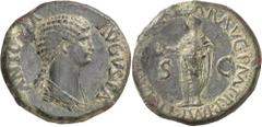 Monedas romanas / Roman coins (41-42 d.C.). Antonia. Dupondio. (Spink 1902) (Co. 6) (RIC. 92, de Claudio). Pequeñas incrustaciones. 12,94 g. (MBC+).
