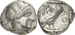 Monedas griegas / Greek coins (454-404 a.C.). Atica. Atenas. Tetradracma. (S. 2526) (CNG. IV, 1597). 17,17 g. S/C-.
