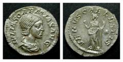 ROMAN IMPERIAL COINAGE JULIA SOAEMIAS, mother of Elagaablus JULIA SOAEMIAS, mother of Elagaablus AR-Deanarius, 2,74 g. Rome. c. 218-222. Obv.: IVLIA SOAEMIAS AVG Bust r. Rev.: VENVS CAELESTIS Venus l.