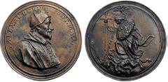 Alessandro VIII. Alessandro VIII. Sommo Pontefice 1689-1691. Pietro Vito Ottoboni di Venezia. Volontà del Papa di continuare la guerra contro i turchi. Medaglia 1690 fusa in bronzo. Opus Giuseppe Vism