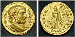 A COLLECTION OF ROMAN GOLD COINS CONSTANTIUS I CHLORUS (293-306) AV-Aureus, 5.46 g. Antiochia, 293-295. Obv.: CONSTANTIVS NOB CAES Laureate head of Constantius I r. Rev.: HERCVLI CONS CAES / SMAS Herc