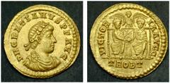 A COLLECTION OF ROMAN GOLD COINS GRATIANUS (367-383) AV-Solidus, 4.47 g. Trier, 367-375. Obv.: DN GRATIANVS PF AVG Diademed, draped, cuirassed bust of Gratian r. Rev.: VICTORIA AVGG / TROBT Two empero