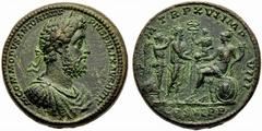 Roman Imperial Coins Commodus (180-192) AE-Medallion, 85.24g. Rome, March-June 193 Obv.: M COMMODVS ANTONINVS PIVS FELIX AVG BRIT Laureate, draped, cuirassed bust r. Rev.:P M TR P XVI IMP VIII/COS VI 