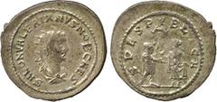 ANCIENT. Roman Coins. Mint of Rome unless otherwise stated. Saloninus (AD 259), Antoninianus, Antioch, as Caesar, AD 256, SALON VALERIANVS NOB CAES , radiate, draped and cuirassed bust right, rev SPES