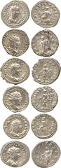 ANCIENT. Roman Coins. Mint of Rome unless otherwise stated. Gordian III (AD 238-244), Silver Antoninianus, rev Aequitas (RIC 63); Philip I (AD 244-249), Silver Antoninianus, rev Roma (RIC 44b); Trajan