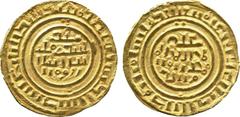 Coins of the Crusades. The Trappendreher Collection. Bezants and Dirhams. County of Tripoli, Raymond II or III, Gold Bezant, second phase, c.1148/59-1187, imitation of a Fatimid Dinar of al-Mustansir,