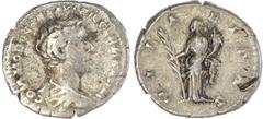 Ancient Rome Commodus (AD 177-192) AR Denarius, struck as Caesar under Marcus Aurelius, Rome, AD 175-176, 3.30g. COMMODO CAES AVG FIL GERM SARM, draped bust of Commodus facing right. Rev. HILARITAS, H