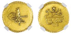 Ottoman Empire Ottoman Empire, Ahmad III bin Mohammad (AH 1115-1143 / 1703-1730 AD), gold Findik, Tiflis (Tblisi) mint, AH 1115 / 1703 AD, toughra Ottoman Sultan Ahmad III. Rev. Mintmark and date, 3.4