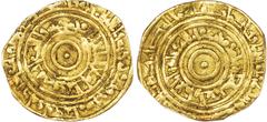 Fatimid, al?'Aziz (AH 365?386 / 975?996 AD), gold Dinar, AH 381 / 991/2 AD, Misr, 3.69g (N. 717). About Very Fine, wavy flan, clipped.