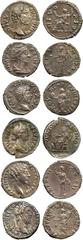 ANCIENT COINS. Divus Antoninus Pius (d. AD 161), Silver D enarius , rev statue of Pius;Diva Faustina Snr. (d. AD 141), Silver Denarius , rev Aeternitas;Marcus Aurelius (AD 161-180), Silver Denarius , 