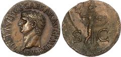 Ancient Rome Claudius (AD 41-54) AE As, Rome, AD 41-50, 9.67g TI CLAVDIVS CAESAR AVG PM TR P IMP, laureate head of Claudius right. Rev. Minerva advancing right, holding spear and shield, S - C across 