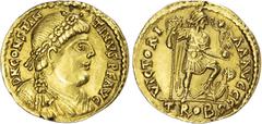 Ancient Rome Constantine III (AD 407‑411) AV Solidus, mint of Trier, AD 408‑411, 4.41g.Constantine III (AD 407‑411) AV Solidus, mint of Trier, AD 408‑411, 4.41g. DN CONSTANTINVS P F AVG, diademed, dra