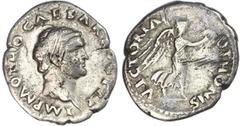 Ancient Rome Otho (AD 69) AR Denarius, Rome, 3.14g. IMP M OTHO CAESAR AVG TR P, bare head of Otho facing right. Rev. VICTORIA OTHONIS, Victory advancing right, holding wreath. (RIC 14; RSC 27). Fine. 